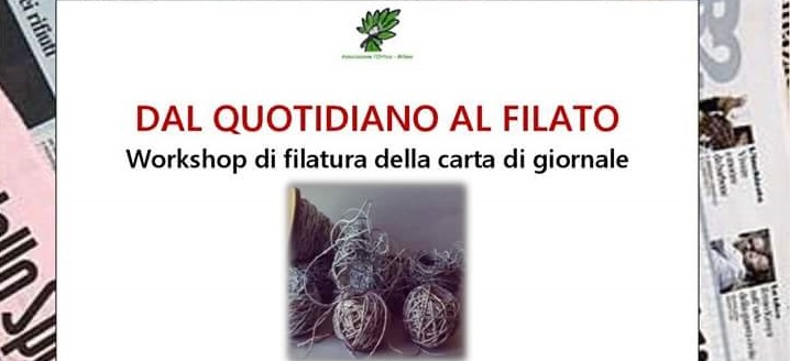 Dal quotidiano al filato: workshop di filatura della carta di giornale