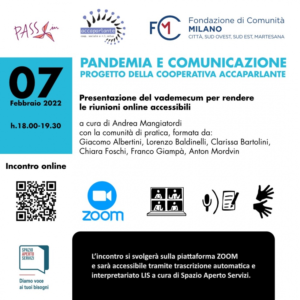 Pandemia e Comunicazione: quattro eventi on line per scoprire le tecnologie per la comunicazione accessibile 