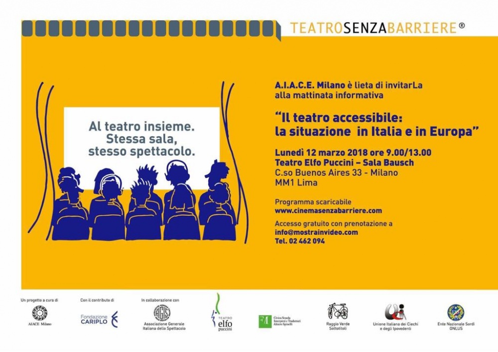 Seminario e Workshop di formazione per il teatro accessibile di TeatroSenzaBarriere®